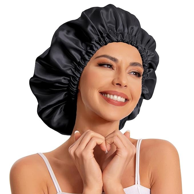 Bonnet de nuit en satin Edoneery pour femmes