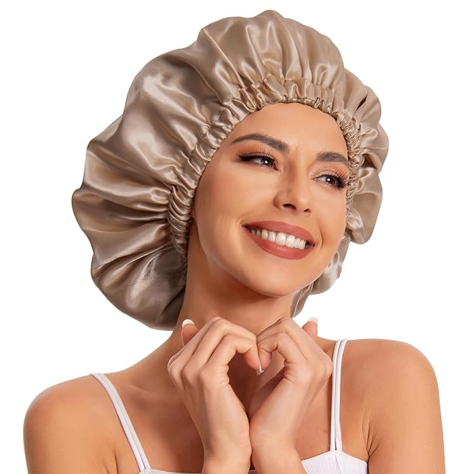 Bonnet de nuit en satin Edoneery pour femmes