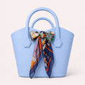 Sac Cabas d'Été en Silicone avec Foulard Satiné Élégant