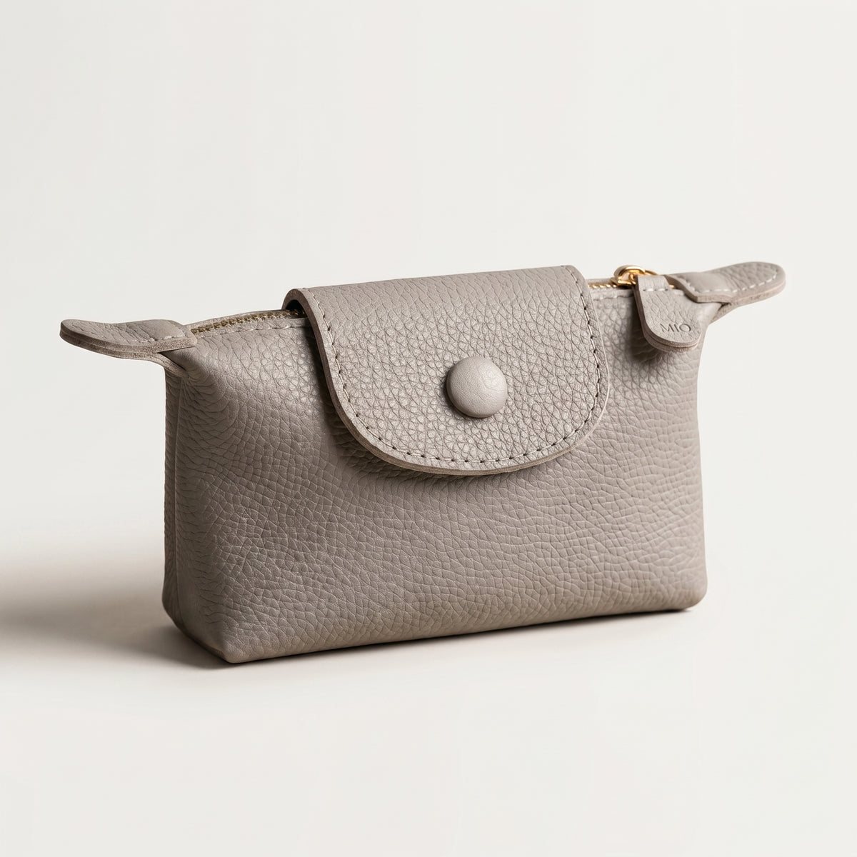 Mini porte-monnaie en cuir véritable pour femme
