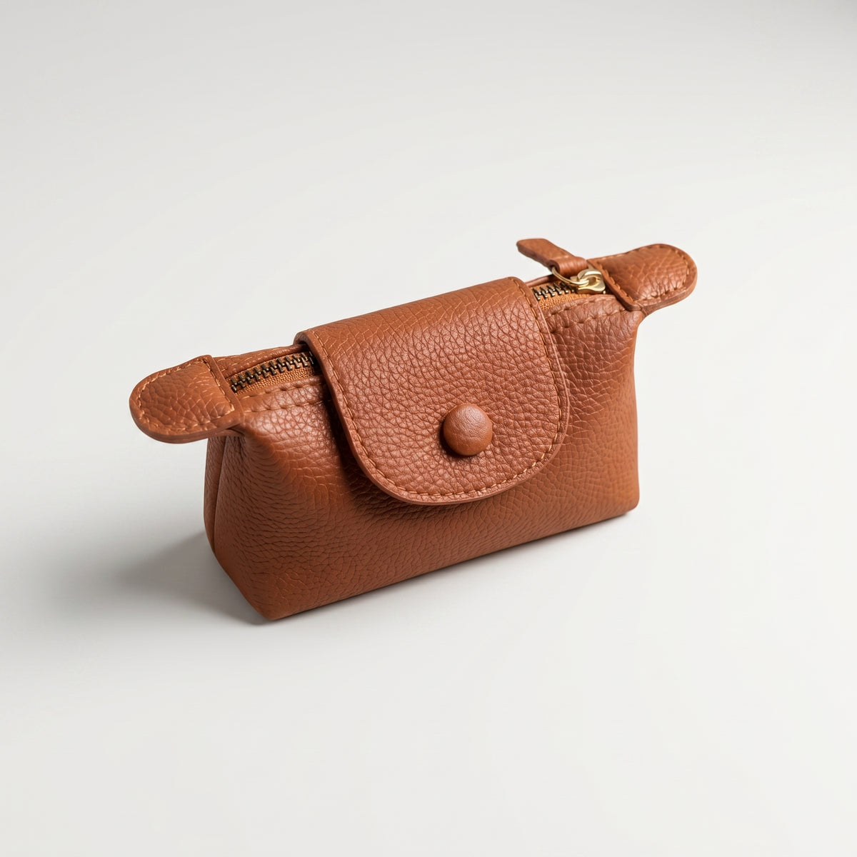 Mini porte-monnaie en cuir véritable pour femme