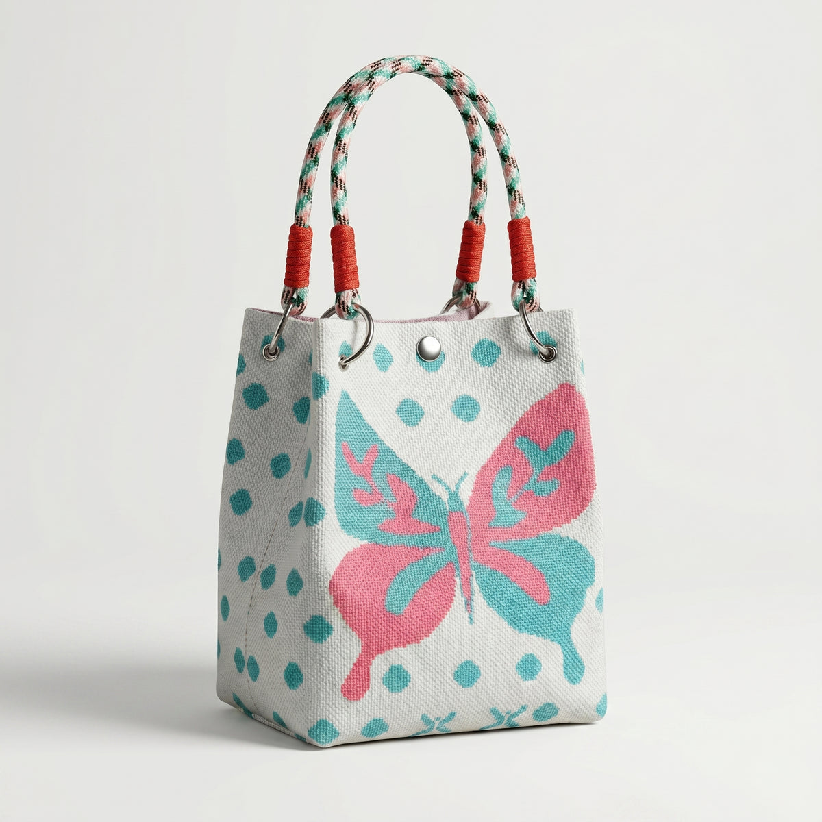 Sac panier ovale tricoté