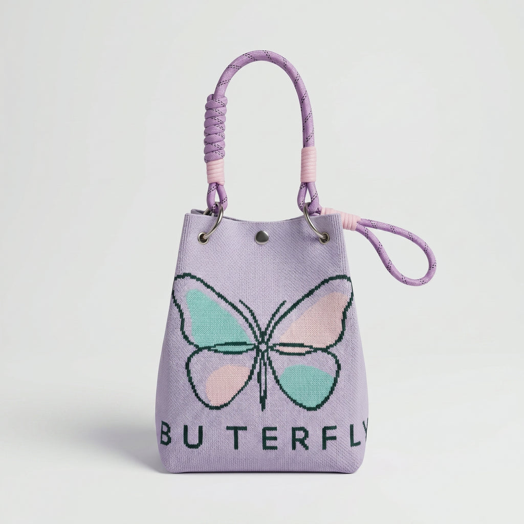 Sac panier ovale tricoté