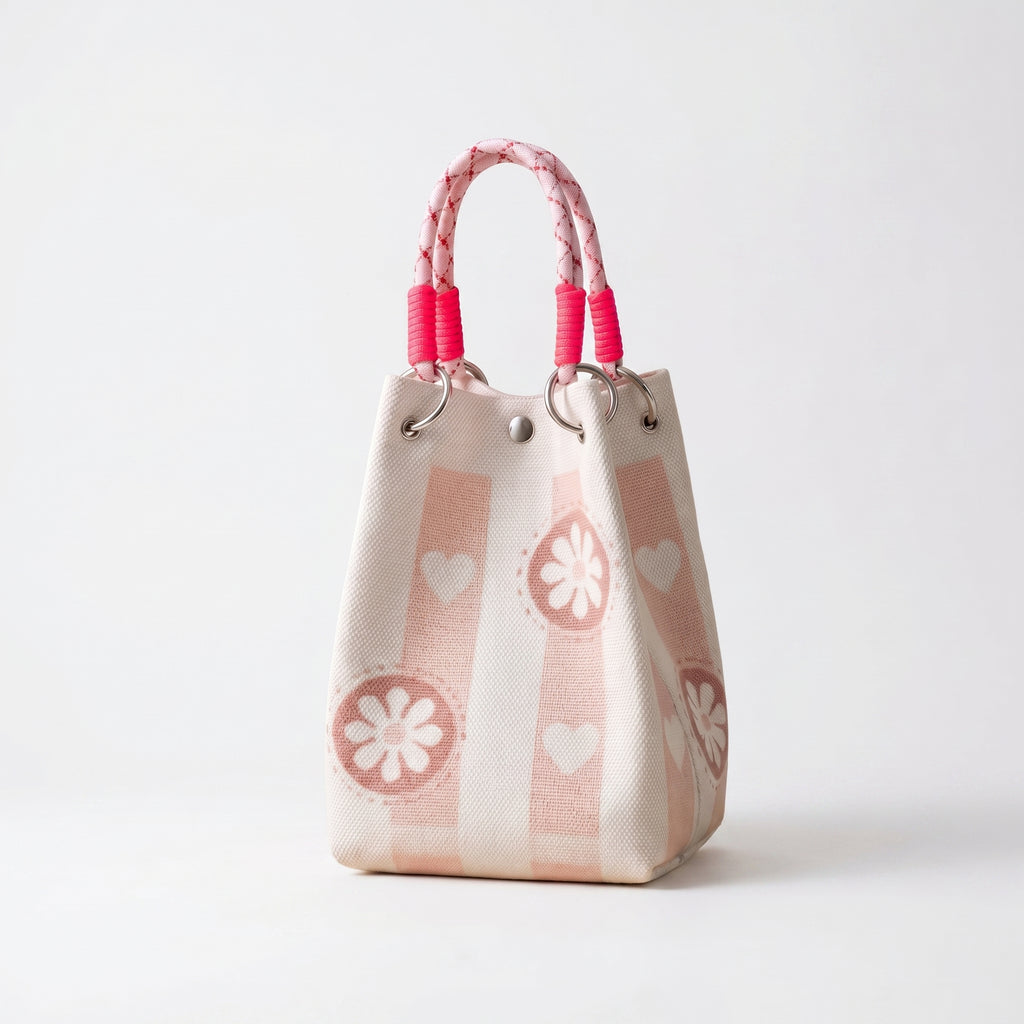 Sac panier ovale tricoté